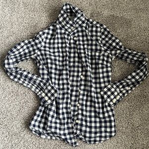 J. CREW - the perfect shirt in navy/ white plaid